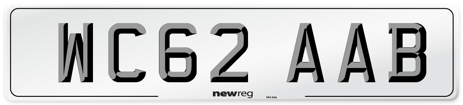 WC62 AAB Number Plate from New Reg